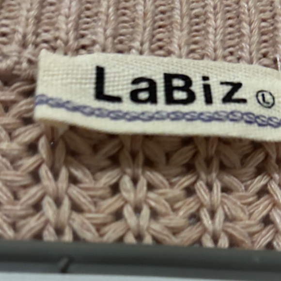 Women's V-Neck Sweater in Tan - Picture 2 of 3